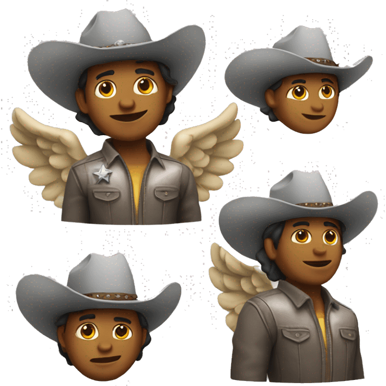 angel emoji with cowboy hat emoji