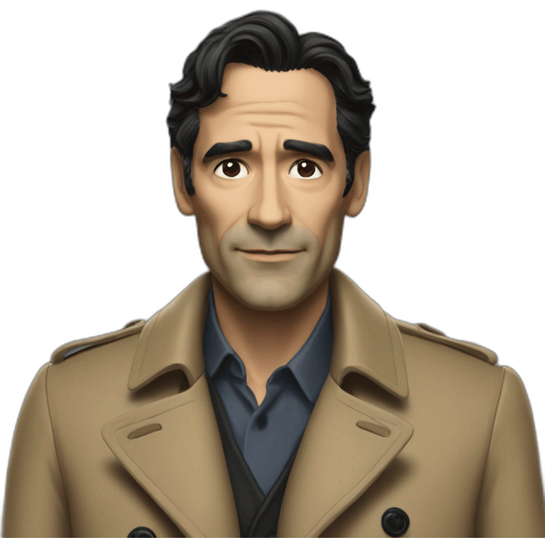 Ben Chaplin brown trench coat emoji