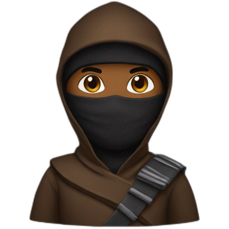 brown skin ninja black emoji