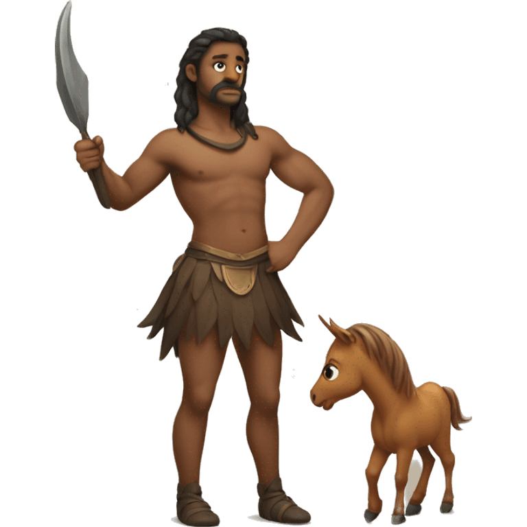 centaur being prejudiced against by short human emoji