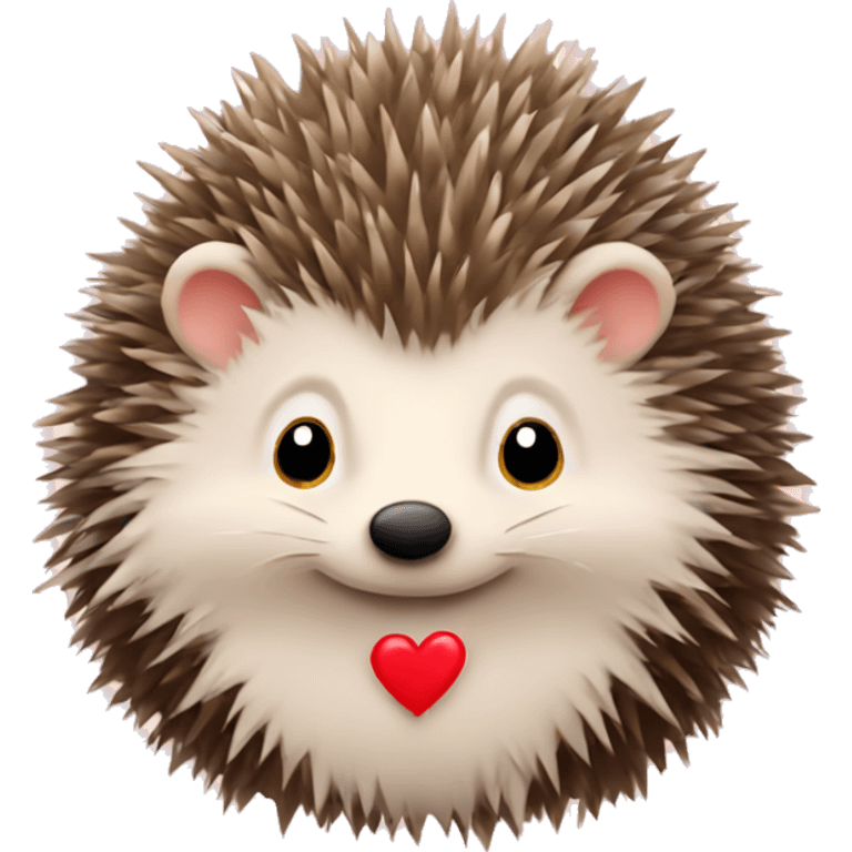 hedgehog with hearts emoji