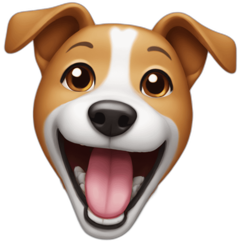 teeth with healthy dog on it emoji