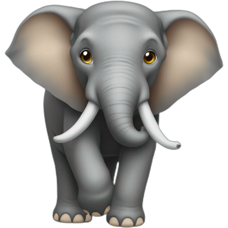 singe sur un éléphant emoji