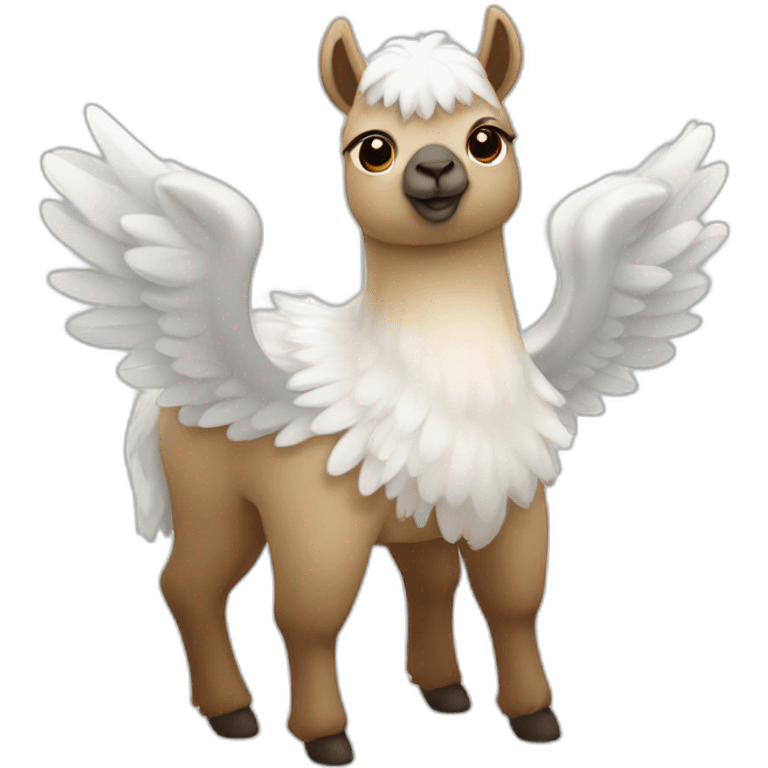 Alpaka with Angel Wings emoji