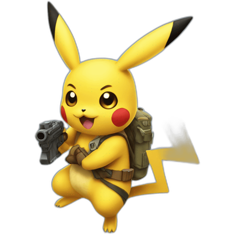 Pikachu playing Fortnite  emoji