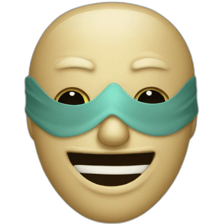 mischeivious figure, masked emoji