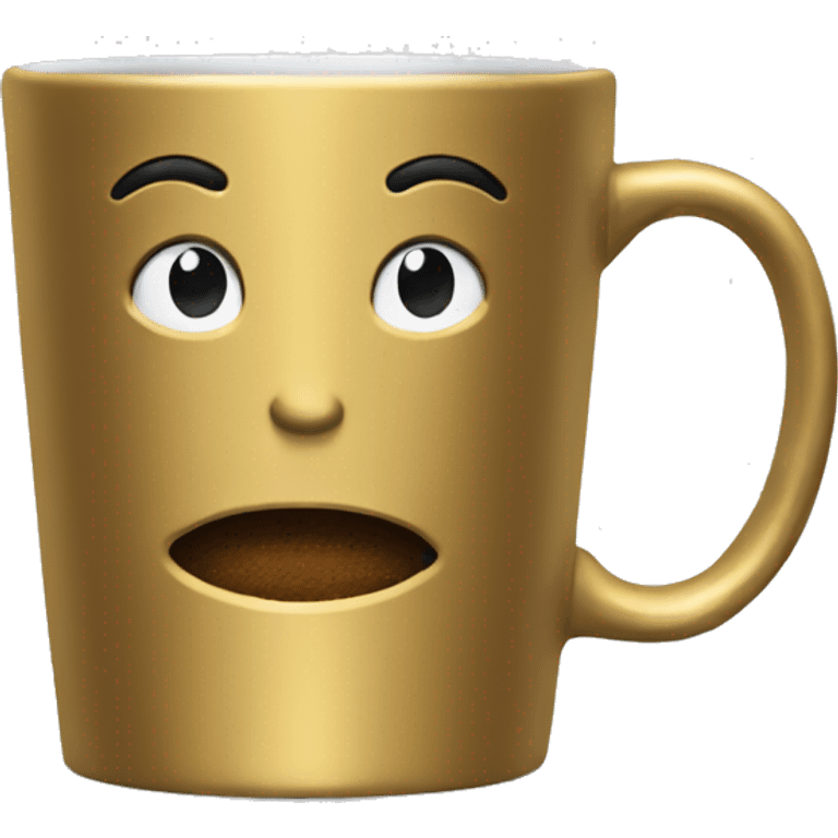 Metallic Gold Coffee Mug emoji