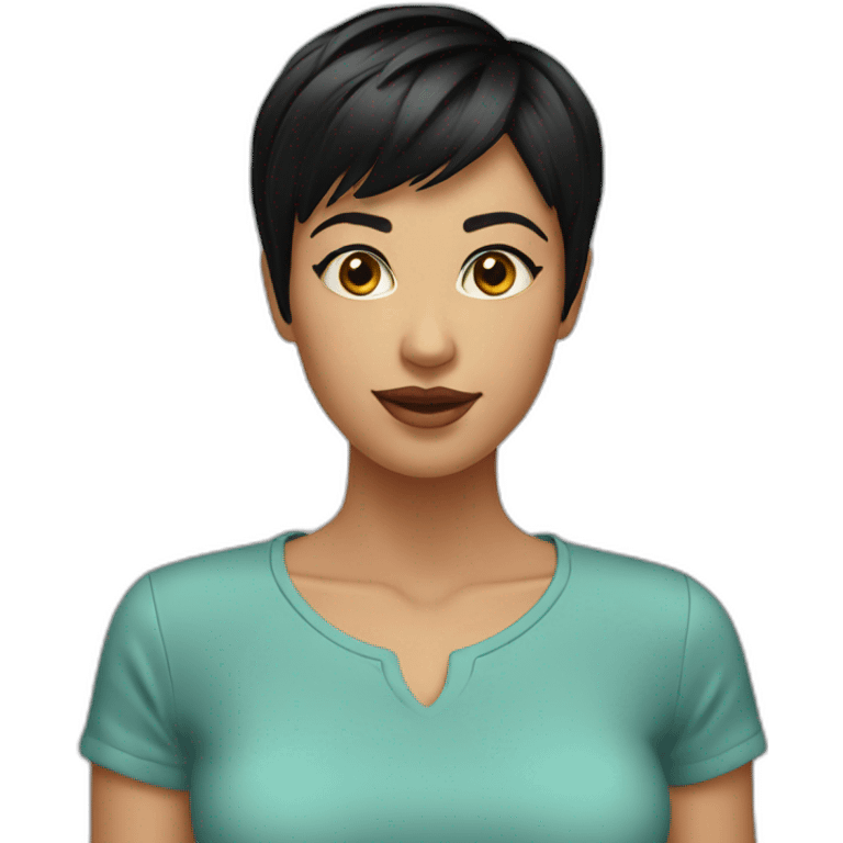 short black hair on the headshort black haircut on the head emoji