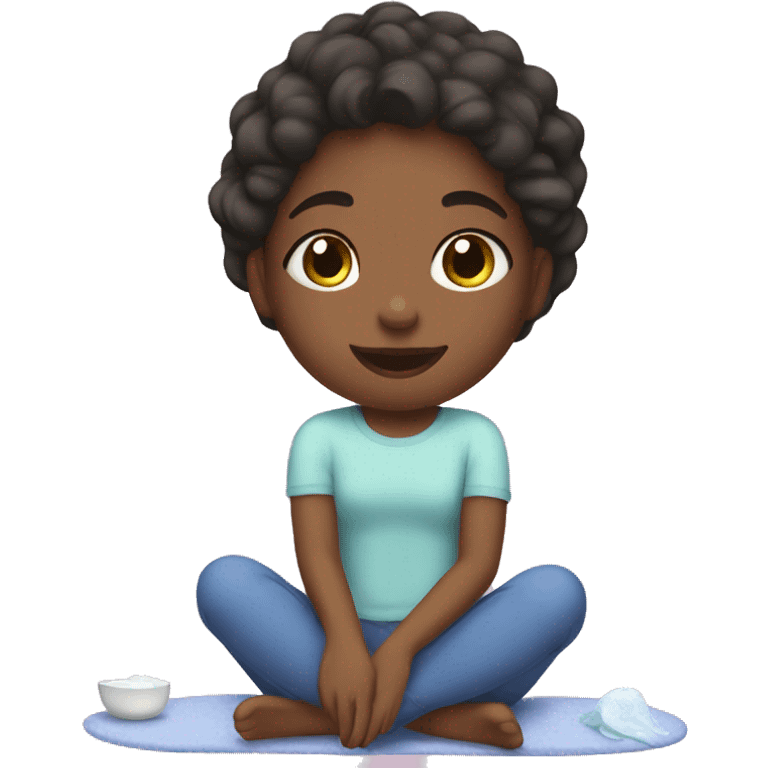 Girl doing self care emoji