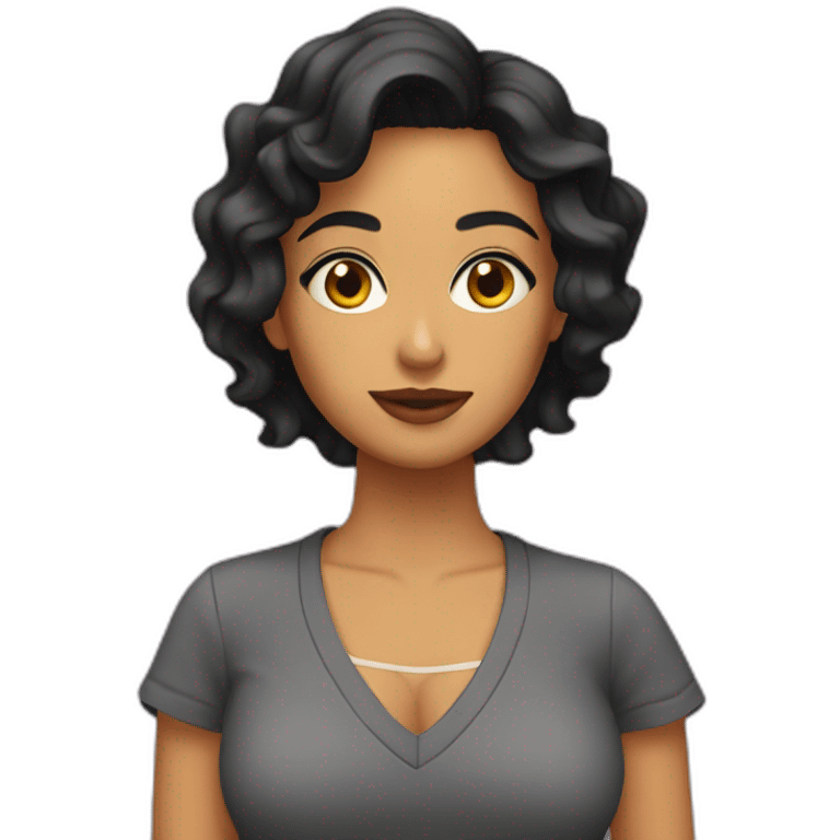 Chica morena emoji