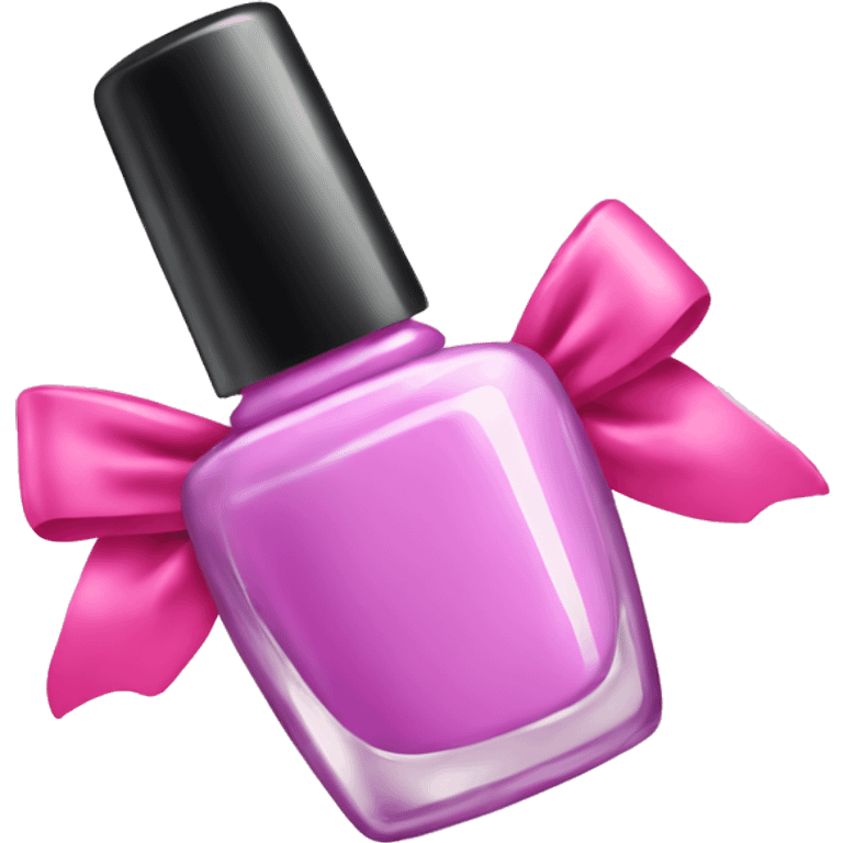 Nail Polish with a Bow emoji