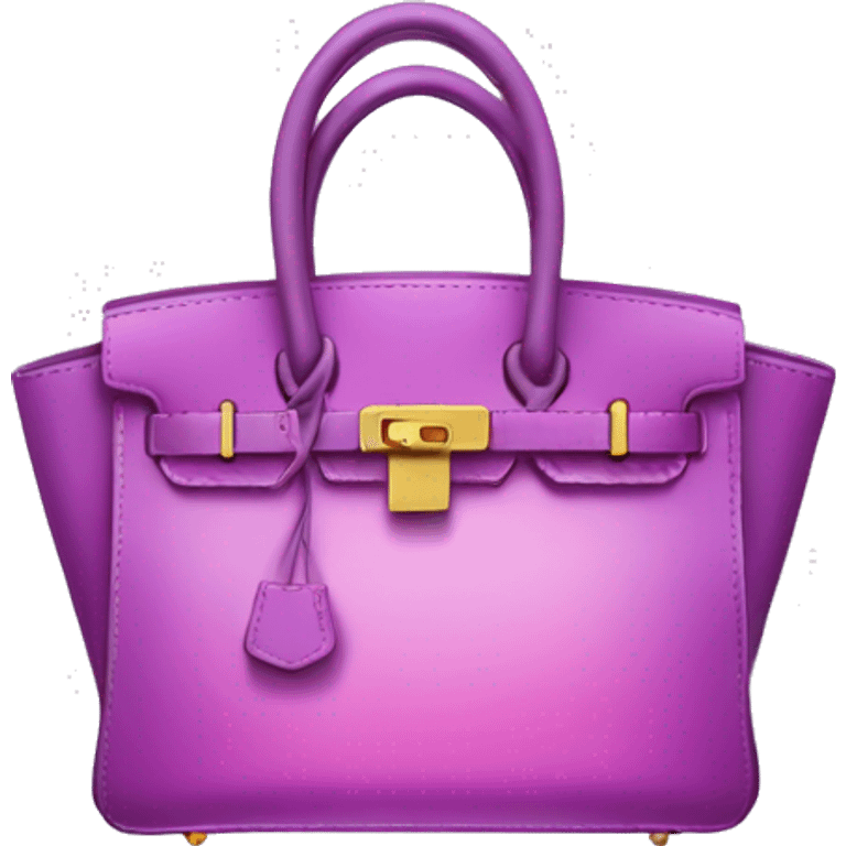 Pink and purple birkin bag emoji