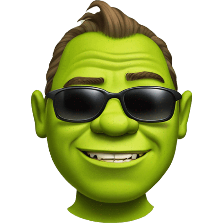 Shrek with sunglasses emoji