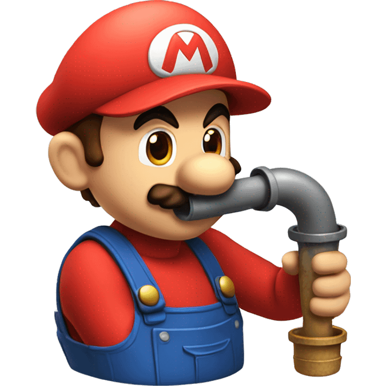 mario plumbing a pipe emoji