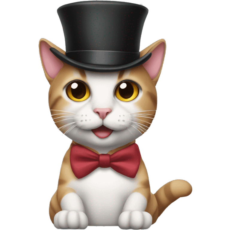  cat with tophat emoji