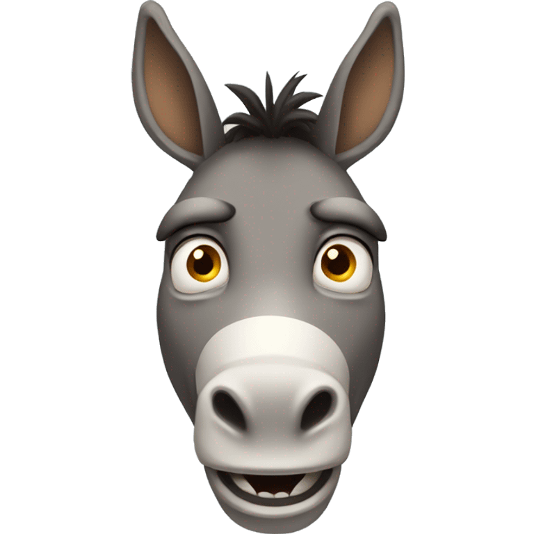 Scared donkey  emoji