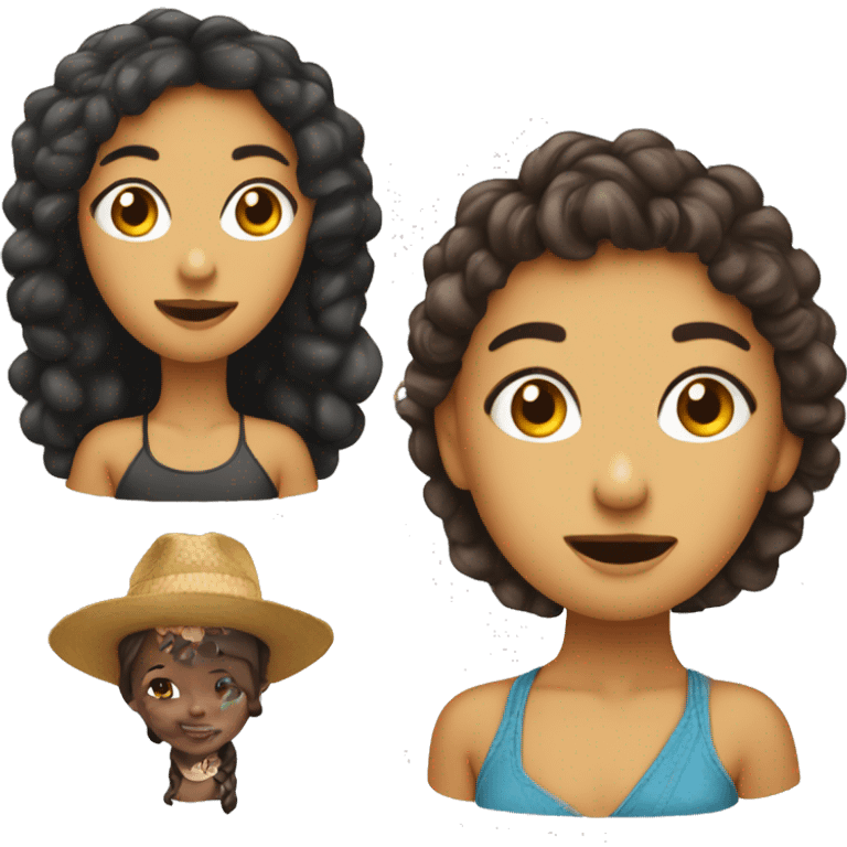 Muchacha ,mulata ,pelo rizo alta delada y bella emoji