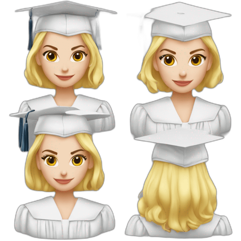 Margot robbie graduating from esigelec emoji