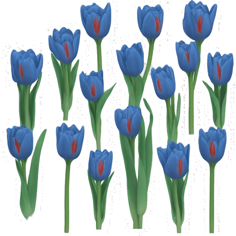 Tulipanes azules emoji