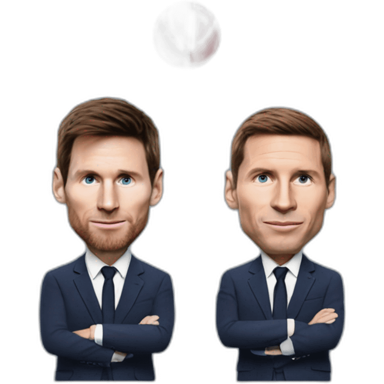 Messi et macron et Mbappé emoji