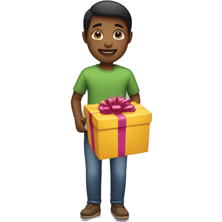 Someone buying gift emoji