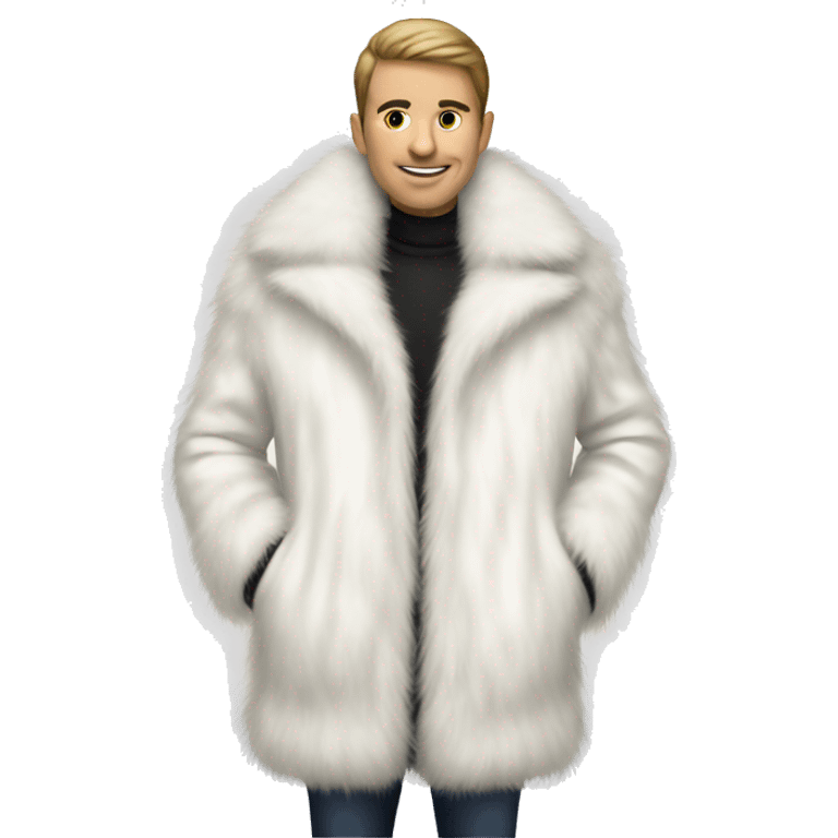 white fur coat emoji