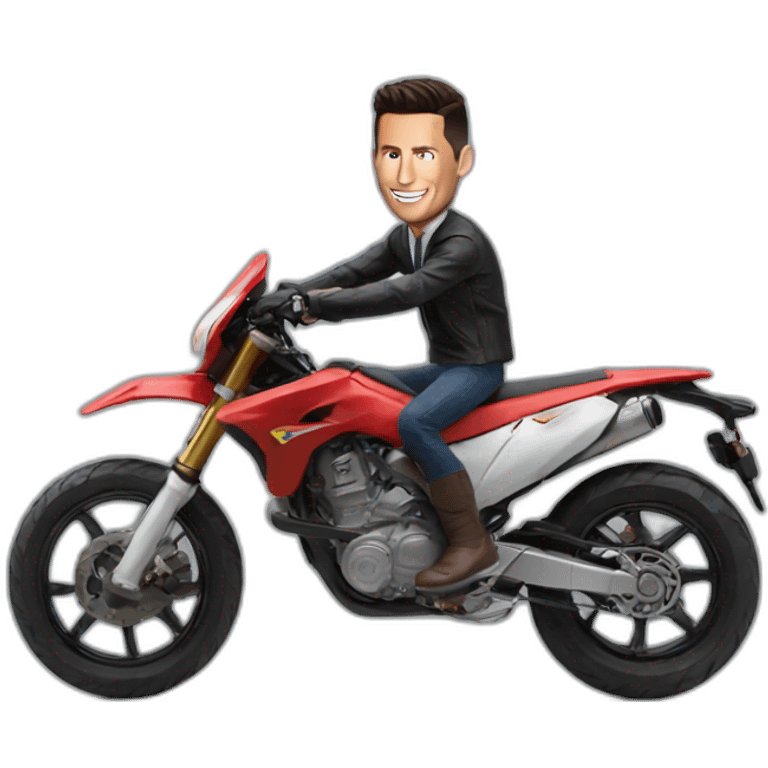 Cr7 riding messi emoji