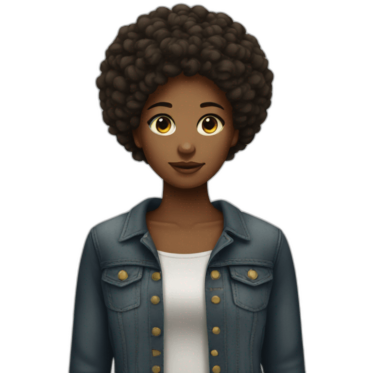 Afro girl emoji