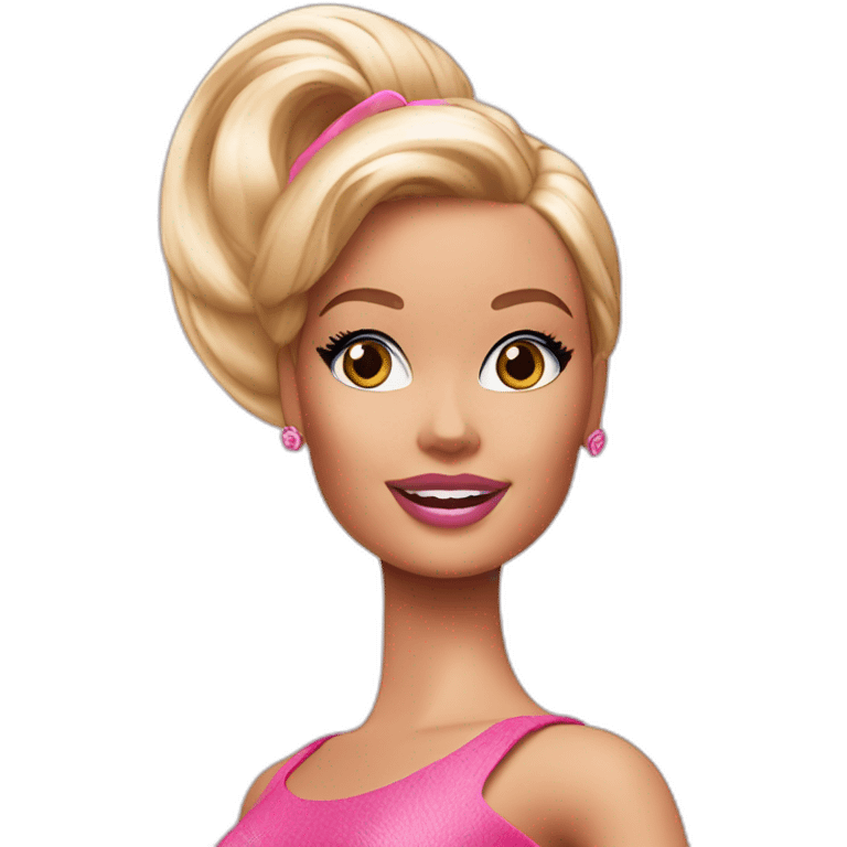 Barbie en rose emoji