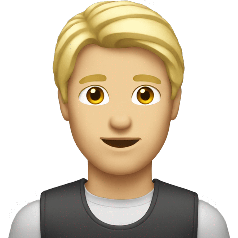 blonde guy with mullet no moustache emoji