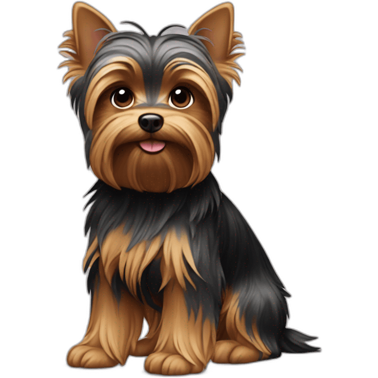 yorkshire terrier standing like human emoji