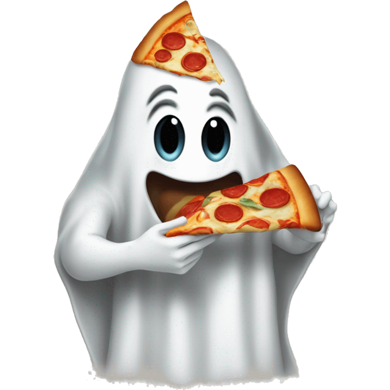 À ghost eating a pizza  emoji