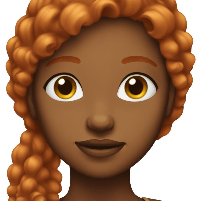 Redhead brown skin  emoji