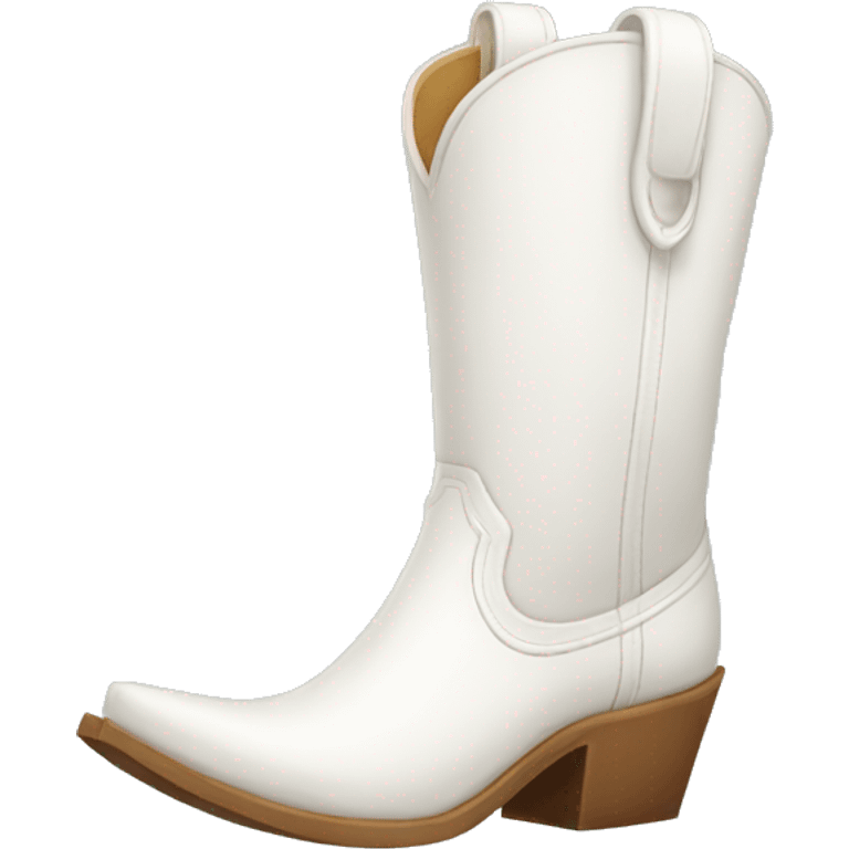 white cowgirl boot emoji