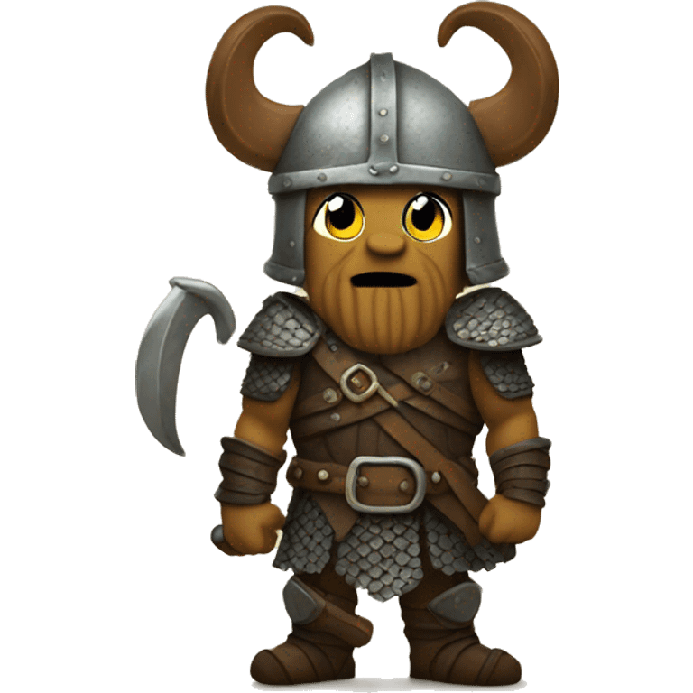 a kraken wearing viking armor emoji