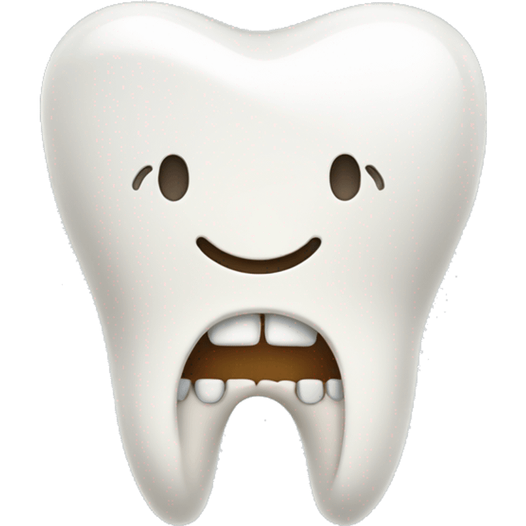 a tooth with braces emoji