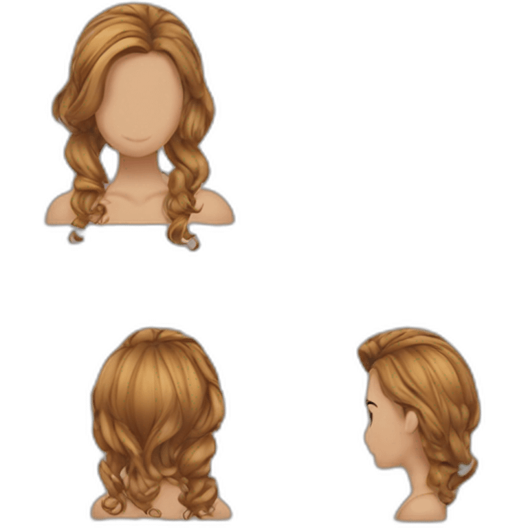 A girl chuck hair emoji