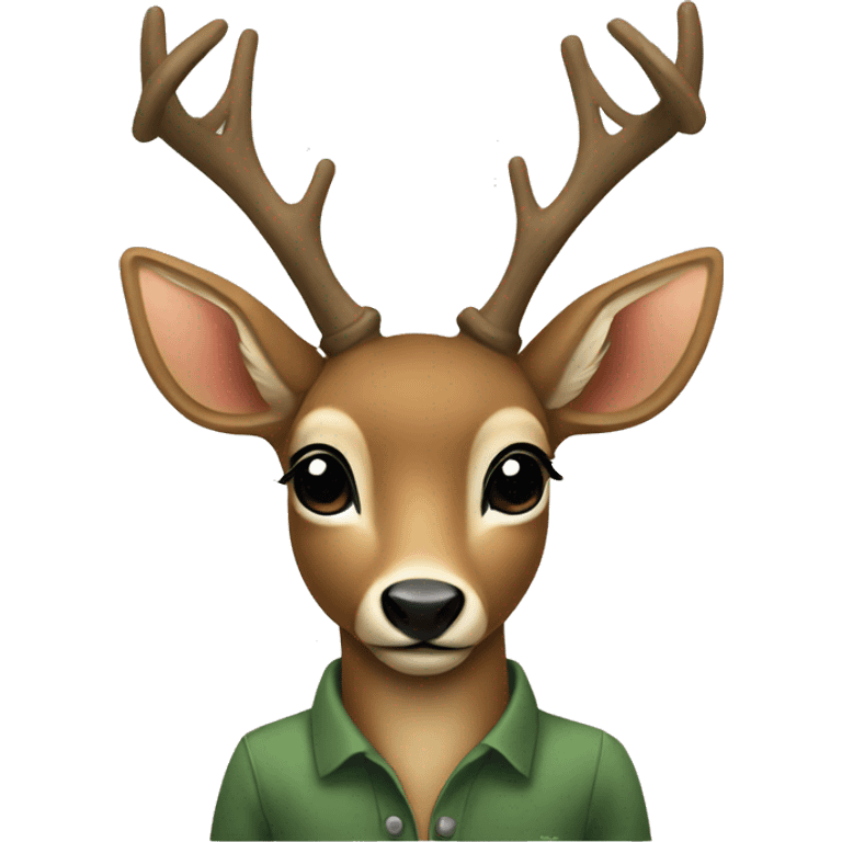 a deer painting a canvas  emoji