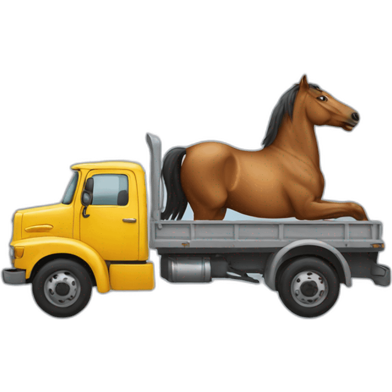 truck with horse emoji