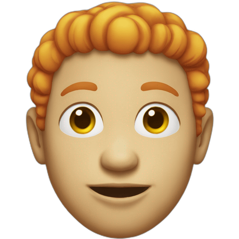 clown face with ginger short hair emoji