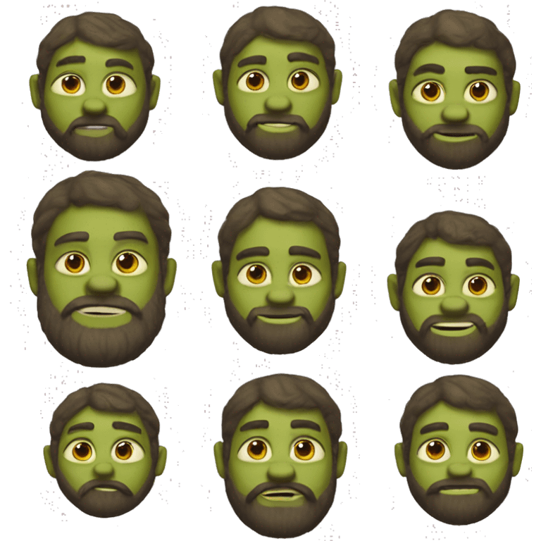 “Shrek with a beard” emoji