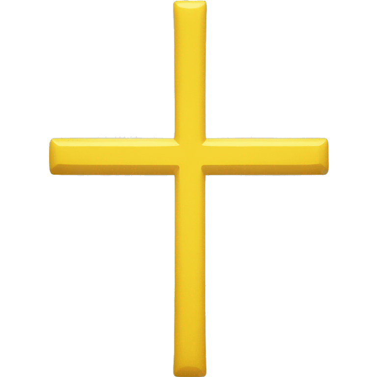 Yellow cross in a white sqaure emoji