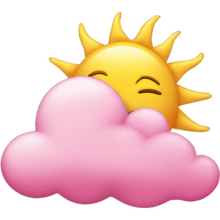 Sun and pink cloud emoji