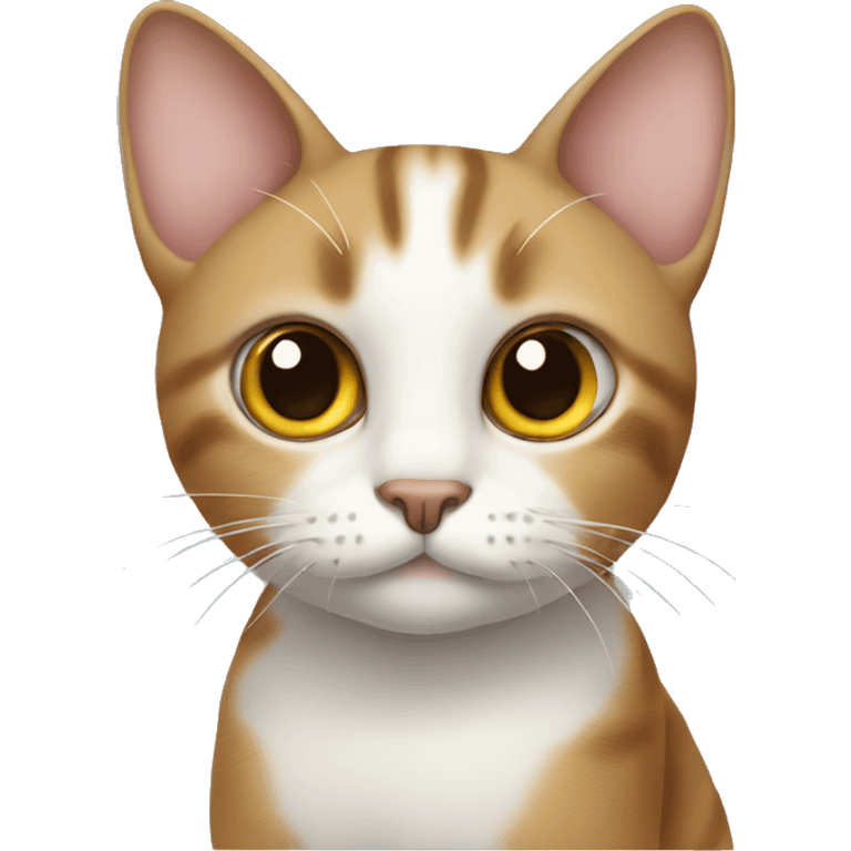 A cat with big eyes, as if pooping emoji