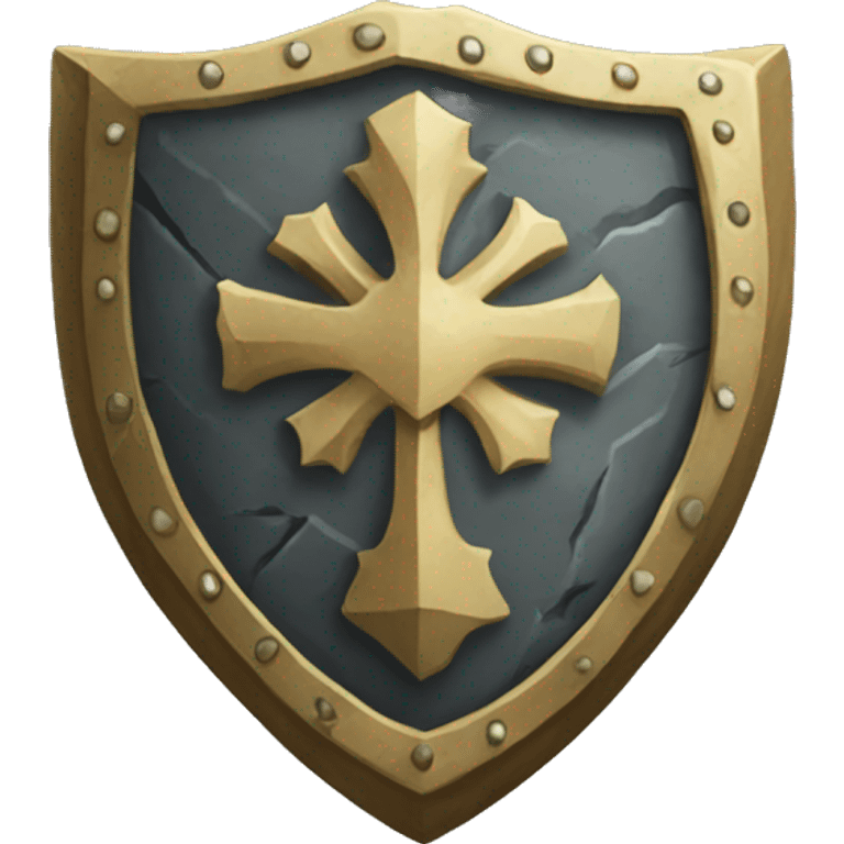 Stones and rocks noble family shield emoji