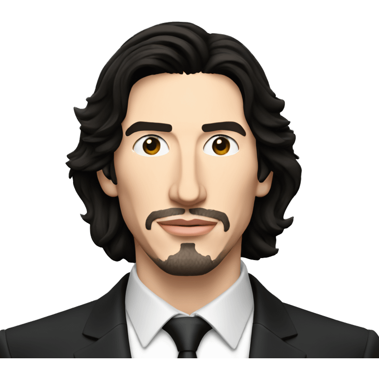 Adam Driver in black suit holding a Neuralyzer  emoji