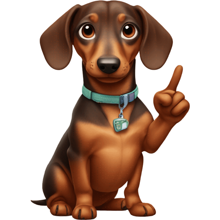 Daschund doing a Shaka  emoji