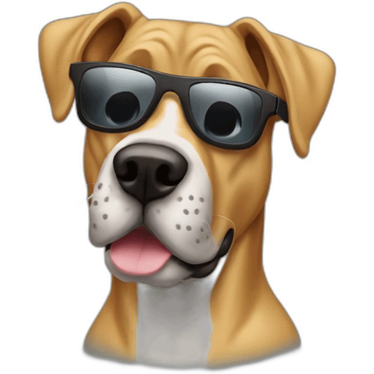 Grate dane with sun glasses emoji