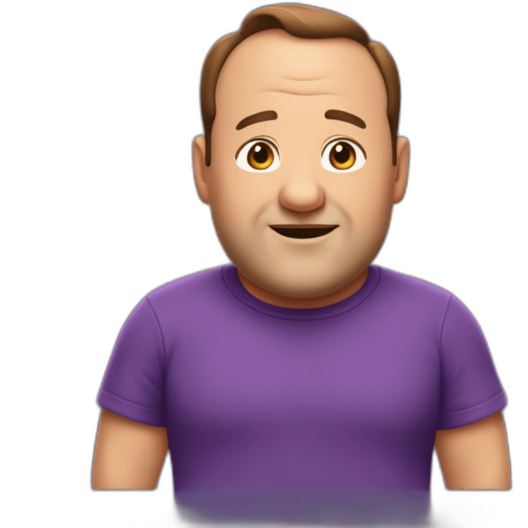 kevin james shrug purple shirt emoji