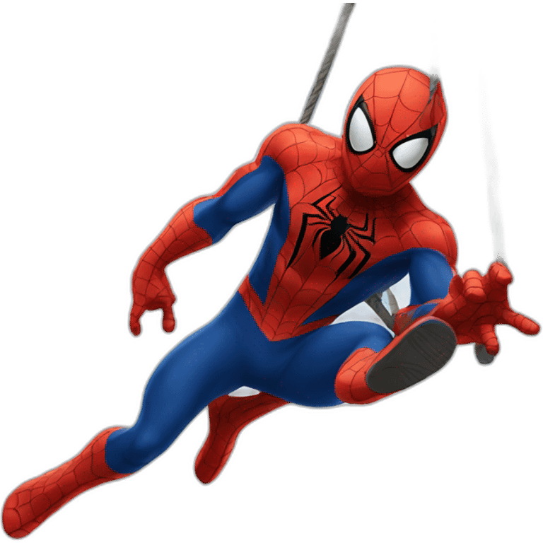 Spiderman swinging emoji